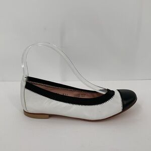 Ferca 81 ballet flat shoe white leather spectator black comfort Italy 36 6